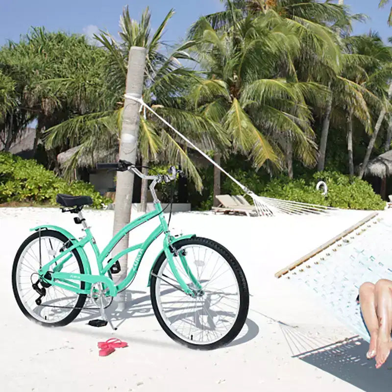 Vélo de croisière 26 pouces, 7 vitesses, multicolore, vélo de croisière de plage homme femme avec freins V avant et arrière