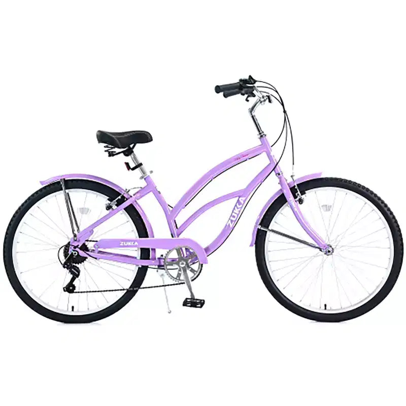 Vélo de croisière 26 pouces, 7 vitesses, multicolore, vélo de croisière de plage homme femme avec freins V avant et arrière