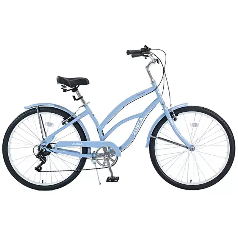 Vélo de croisière 26 pouces, 7 vitesses, multicolore, vélo de croisière de plage homme femme avec freins V avant et arrière
