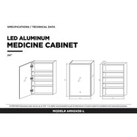 Armoire de toilette sans cadre Fine Fixtures avec éclairage LED
