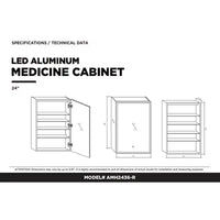 Armoire de toilette sans cadre Fine Fixtures avec éclairage LED