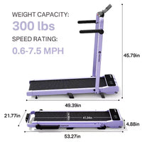 Tapis de course cardiotraining DeerRun A6 Plus, inclinaison de 5 %, vitesse réglable jusqu'à 12 km/h, 136 kg