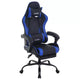 FDW Chaise de jeu Chaise de bureau de course avec repose-pieds Support lombaire Appui-tête Accoudoir Chaise de gamer PC réglable à roulettes pivotante