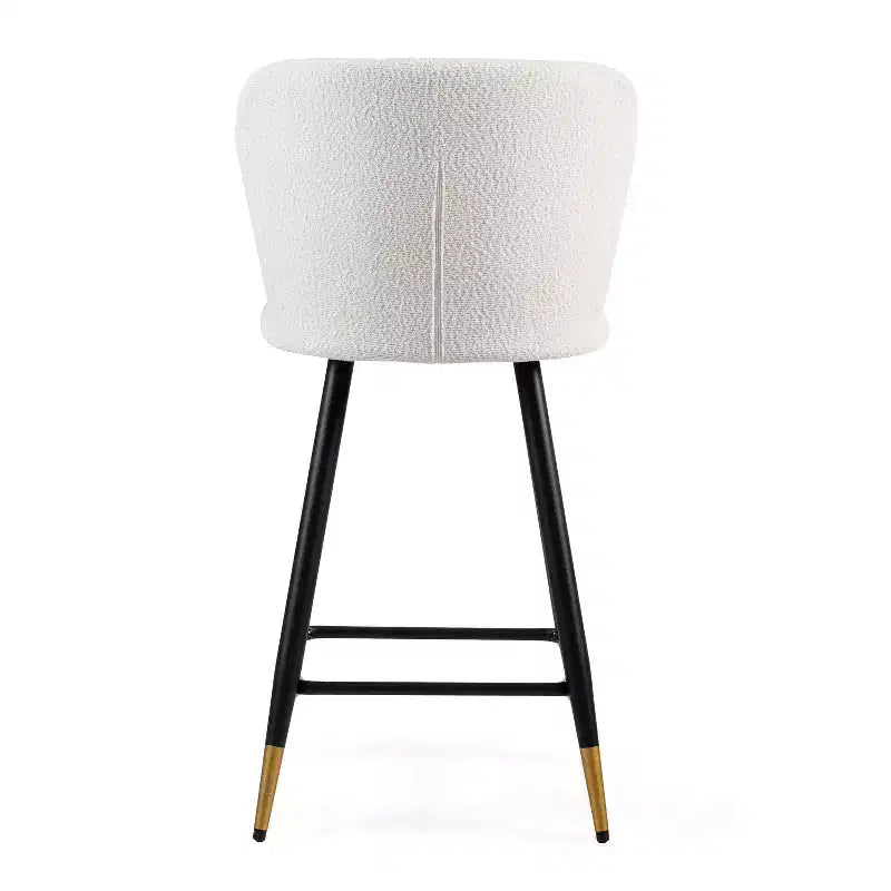 Tabourets de bar rembourrés modernes Christopher Knight Home Serein 26 po avec pieds métalliques à bouts dorés (lot de 2)