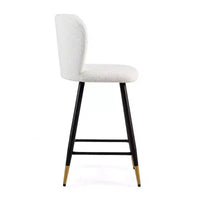 Tabourets de bar rembourrés modernes Christopher Knight Home Serein 26 po avec pieds métalliques à bouts dorés (lot de 2)