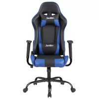 Chaise de jeu BestMassage, chaise de bureau avec support lombaire, appui-tête, accoudoirs et roulettes pivotantes pour joueurs de PC
