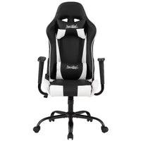 Chaise de jeu BestMassage, chaise de bureau avec support lombaire, appui-tête, accoudoirs et roulettes pivotantes pour joueurs de PC