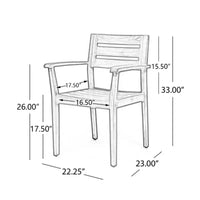Christopher Knight Home Stamford Ensemble bistro d'extérieur 3 pièces en bois d'acacia