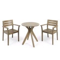 Christopher Knight Home Stamford Outdoor Acacia Wood 3 Piece Bistro Set