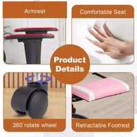 Chaise gaming de course BestMassage, chaise de bureau de massage à fonction massage, soutien lombaire, cuir PU, pour adultes