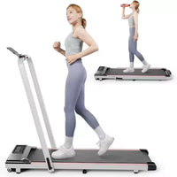 Tapis de course pliable 2-en-1 DeerRun A6 Plus 2026 Slim avec inclinaison de 5 %, Bluetooth et télécommande, 136 kg