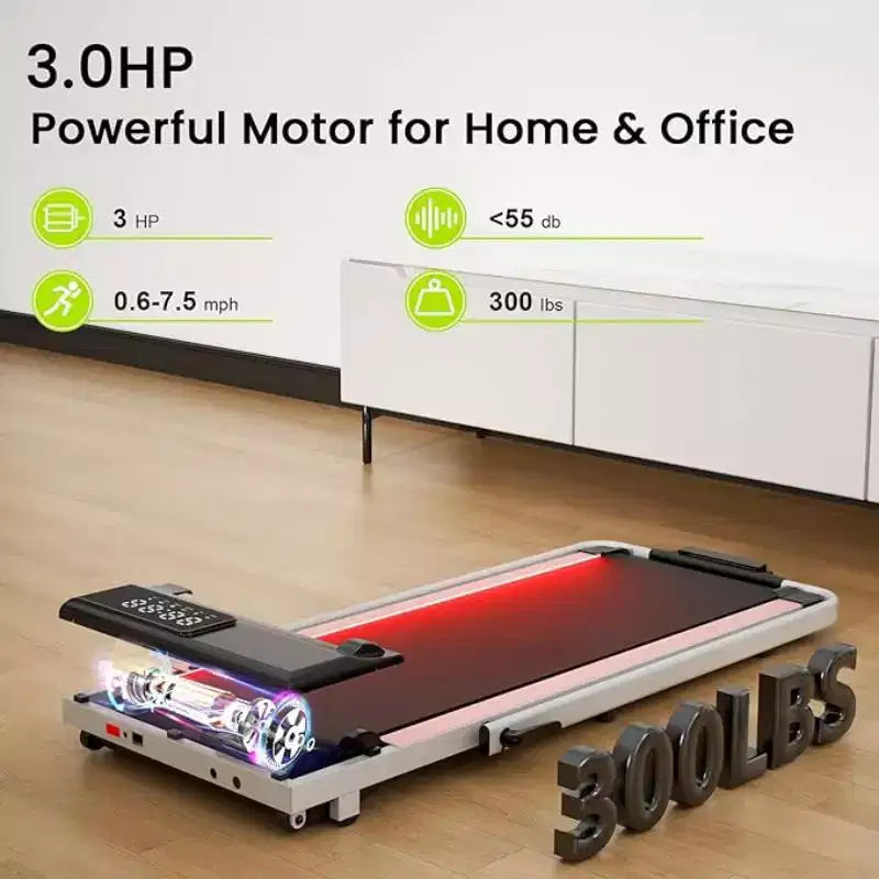Tapis de course pliable 2-en-1 DeerRun A6 Plus 2026 Slim avec inclinaison de 5 %, Bluetooth et télécommande, 136 kg