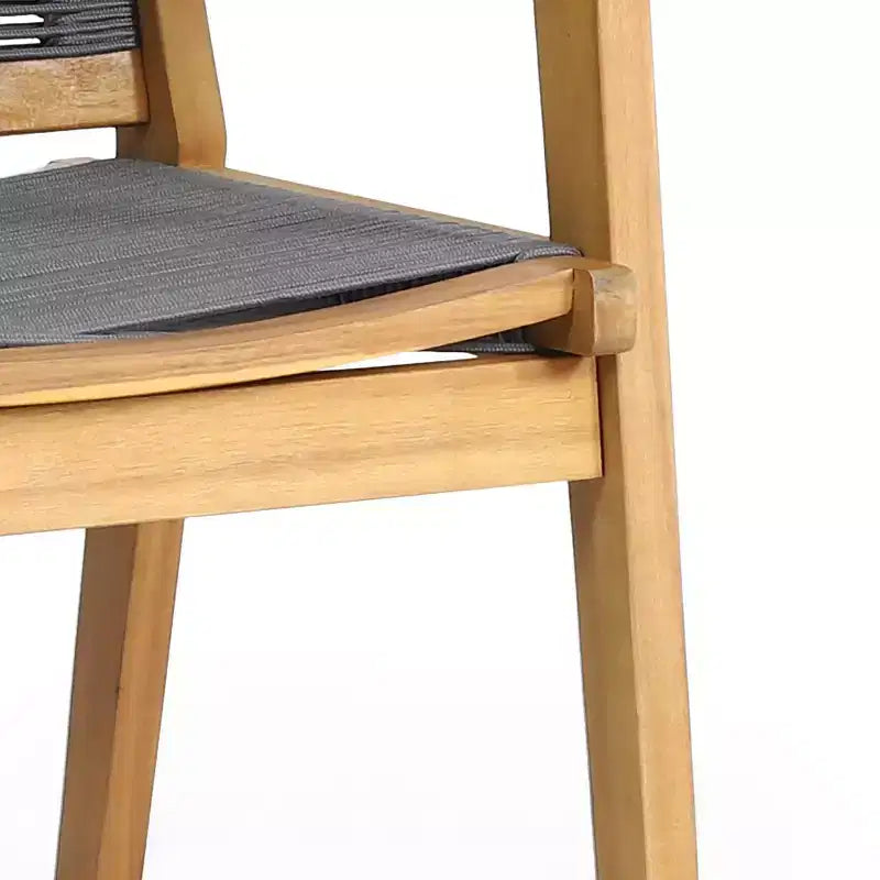 Christopher Knight Home Specter – Ensemble bistro 3 pièces d'extérieur en bois d'acacia et corde, teck et gris foncé