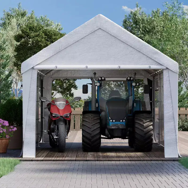 EROMMY Abri de voiture portable 10 pi x 20 pi, garage portable