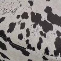 Ottoman vache en velours sur hévéa moderne GDFStudio Moria
