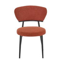 Christopher Knight Home Atrass Chaise de salle à manger rembourrée avec pieds en métal (Lot de 6)