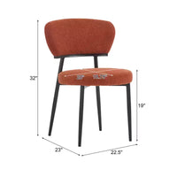 Christopher Knight Home Atrass Chaise de salle à manger rembourrée avec pieds en métal (Lot de 6)