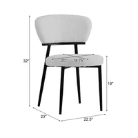 Christopher Knight Home Atrass Chaise de salle à manger rembourrée avec pieds en métal (Lot de 6)