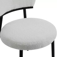 Christopher Knight Home Atrass Chaise de salle à manger rembourrée avec pieds en métal (Lot de 6)