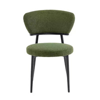 Christopher Knight Home Atrass Chaise de salle à manger rembourrée avec pieds en métal (Lot de 6)