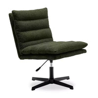 Fauteuil d'appoint pivotant Zeus & Ruta de 57,9 cm de large avec pieds croisés et accoudoirs réglables
