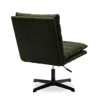 Fauteuil d'appoint pivotant Zeus & Ruta de 57,9 cm de large avec pieds croisés et accoudoirs réglables