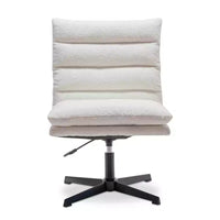 Fauteuil d'appoint pivotant Zeus & Ruta de 57,9 cm de large avec pieds croisés et accoudoirs réglables