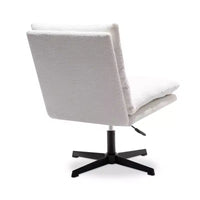 Fauteuil d'appoint pivotant Zeus & Ruta de 57,9 cm de large avec pieds croisés et accoudoirs réglables