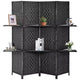 FDW Versatile 4/6 Panel Folding Room Divider Screen Divider Wooden Screen Folding Portable Partition with Built-in Shelves Stylish