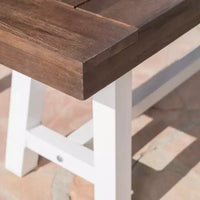 Christopher Knight Home Bowman Banc d'extérieur en bois d'acacia 63 L avec pieds en fer