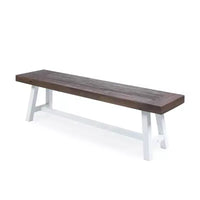 Christopher Knight Home Bowman Banc d'extérieur en bois d'acacia 63 L avec pieds en fer