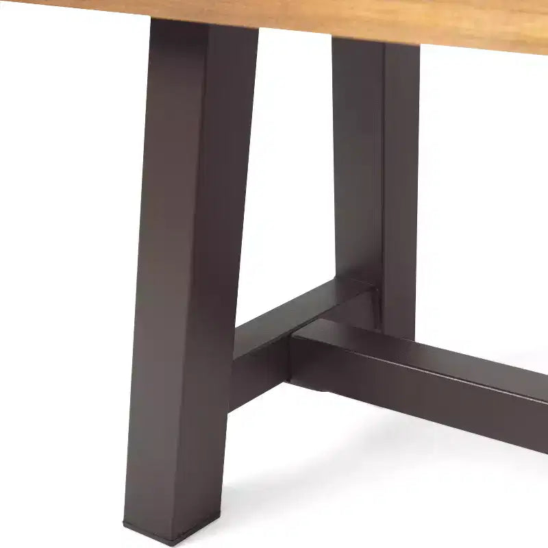Christopher Knight Home Bowman Banc d'extérieur en bois d'acacia 63 L avec pieds en fer