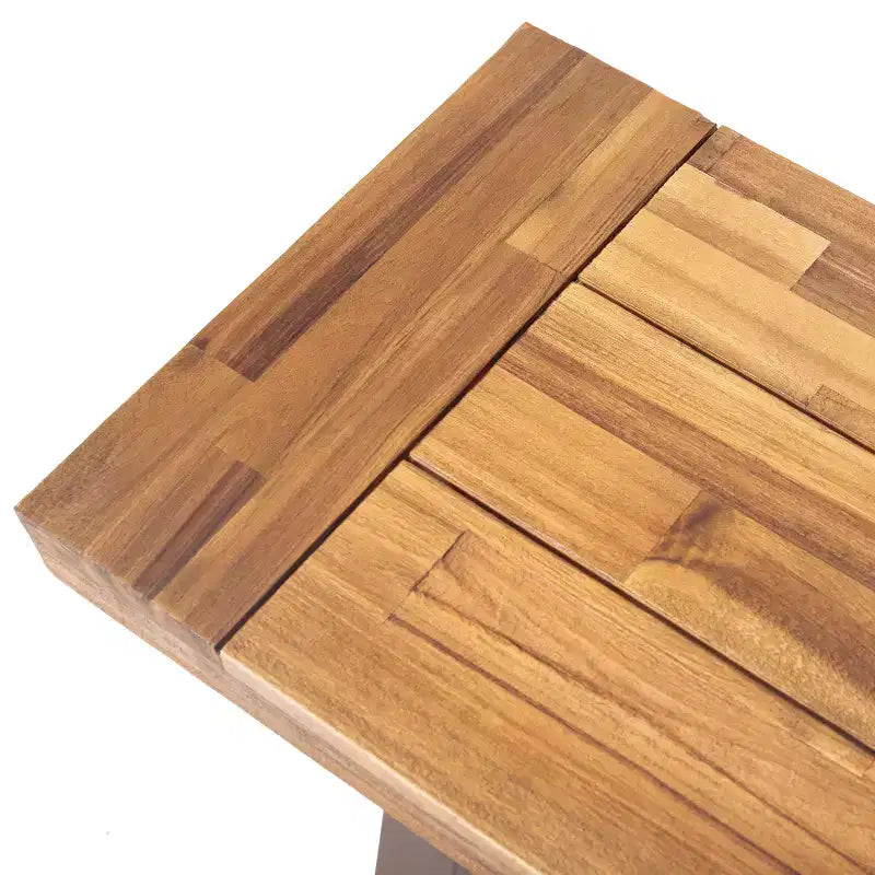 Christopher Knight Home Bowman Banc d'extérieur en bois d'acacia 63 L avec pieds en fer