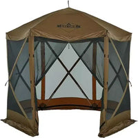 Tonnelle escamotable 12 x 12 Hike Crew, auvent de tente d'extérieur à 6 côtés avec piquets, cordes et plus