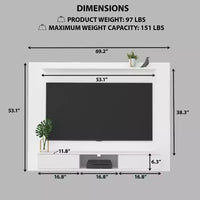 Meuble TV mural multimédia à rangements multiples Home Imports Emporium