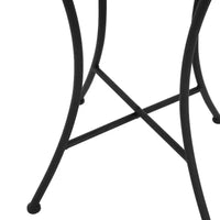 Christopher Knight Home Priscilla Ensemble bistro pliable d'extérieur 3 pièces en carrelage céramique et fer, Noir/Rouge