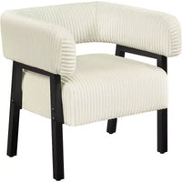 Yaheetech Upholstered Barrel Accent Chair with Solid Wood Legs, Pocket Coiled Seat for Living Room, Bedroom, Reading Nook