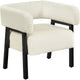 Yaheetech Upholstered Barrel Accent Chair with Solid Wood Legs, Pocket Coiled Seat for Living Room, Bedroom, Reading Nook