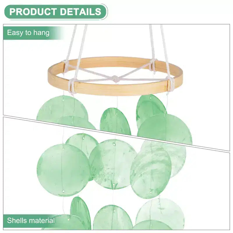 Carillons éoliens durables en coquillage d'inspiration côtière - 1 pièce
