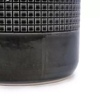 MAYEERTY Pot de fleurs en ceramique 3 pièces, jardinière moderne noire pour patio, jardin et rebords de fenêtre