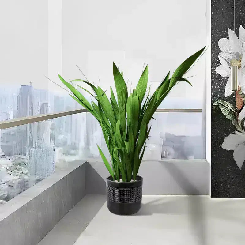 MAYEERTY Pot de fleurs en ceramique 3 pièces, jardinière moderne noire pour patio, jardin et rebords de fenêtre