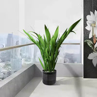 MAYEERTY Pot de fleurs en ceramique 3 pièces, jardinière moderne noire pour patio, jardin et rebords de fenêtre