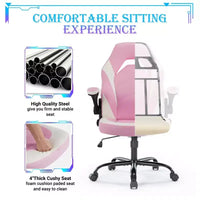 Chaise de jeu ultime JIONJOY : ergonomique, en cuir PU, chaise de bureau de direction avec accoudoirs relevables