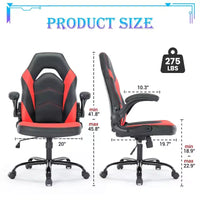 Chaise de jeu ultime JIONJOY : ergonomique, en cuir PU, chaise de bureau de direction avec accoudoirs relevables