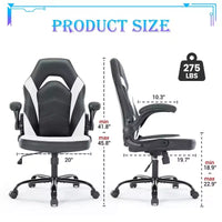 Chaise de jeu ultime JIONJOY : ergonomique, en cuir PU, chaise de bureau de direction avec accoudoirs relevables