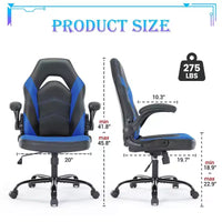 Chaise de jeu ultime JIONJOY : ergonomique, en cuir PU, chaise de bureau de direction avec accoudoirs relevables