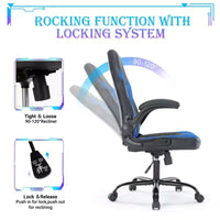 Chaise de jeu ultime JIONJOY : ergonomique, en cuir PU, chaise de bureau de direction avec accoudoirs relevables
