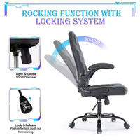 Chaise de jeu ultime JIONJOY : ergonomique, en cuir PU, chaise de bureau de direction avec accoudoirs relevables
