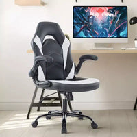 Chaise de jeu ultime JIONJOY : ergonomique, en cuir PU, chaise de bureau de direction avec accoudoirs relevables