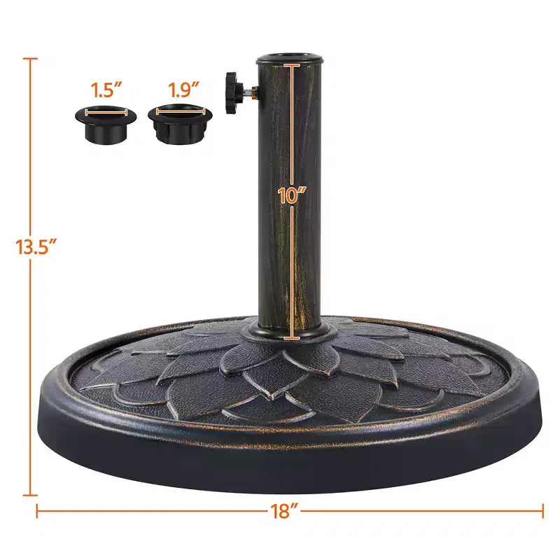 Pied de parasol Yaheetech robuste avec motif pétales de fleurs